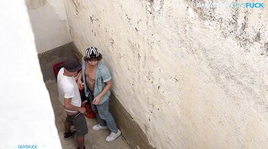 They thought no one was watching, alley fuck