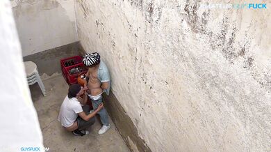 They thought no one was watching, alley fuck