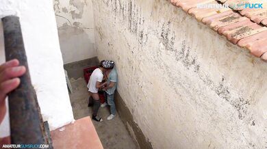 They thought no one was watching, alley fuck