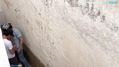 They thought no one was watching, alley fuck