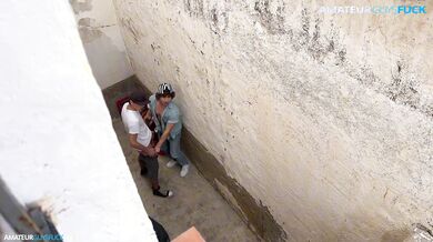 They thought no one was watching, alley fuck