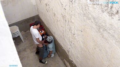 They thought no one was watching, alley fuck