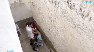 They thought no one was watching, alley fuck