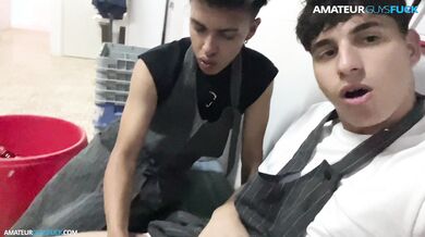 Almost caught sucking my colleague in the hall