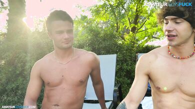 Fucking on the sunbed, hope we don't get caught