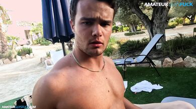 Fucking on the sunbed, hope we don't get caught