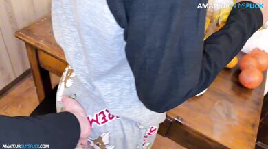 Breeding Mateo in the kitchen