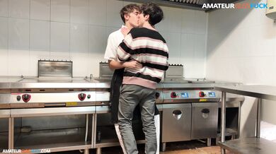 Afterhours chef and customer in the kitchen