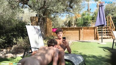 Poolside rimming and fuck for Liam